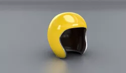 Yellow Jet Helmet 3D 3D model