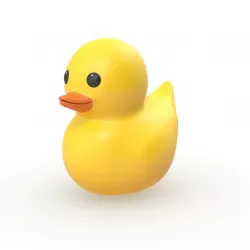 Yellow rubber Duck toy 3D model
