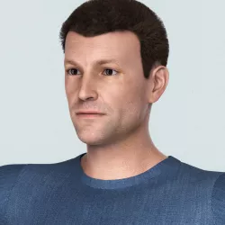 Young Handsome Man with Cloth 3D model