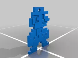 8-bit Mario keychain