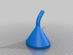 Angled oval funnel for small engines, Brigs, Honda etc