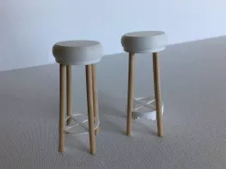 BAR STOOL 1/12 SCALE FOR DOLLHOUSES