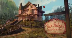 Coraline Pink Palace Key Ring