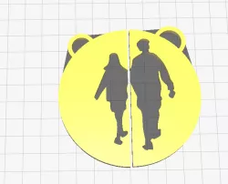 Couple keychain
