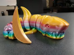 Curled Articulated Shark, reduced file size.