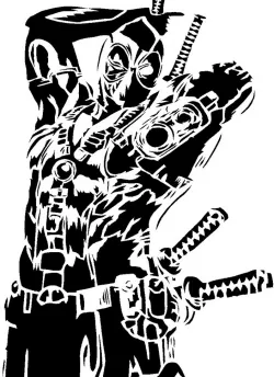 Deadpool stencil 26