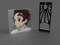 Demon Slayer - Tanjiro's Hanafuda Earrings