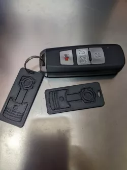 Engine piston keychain