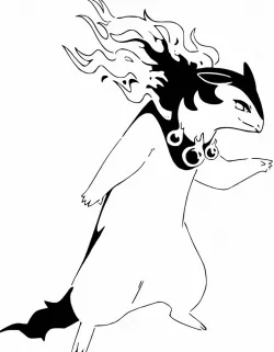 Hisuian Typhlosion stencil