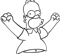 Homer Simpson stencil 7