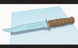 Knife in 3 parts