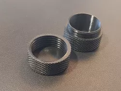 Knurled Round Container with Screw-on Lid