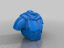 Mandalorian Bust - Star Wars 3D Models - Torso with Mudhorn Signet
