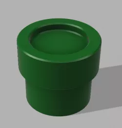 Mario warp pipe with threaded cap