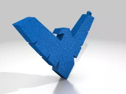 Nightwing logo keychain
