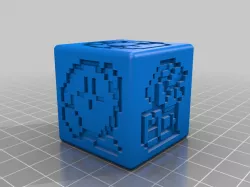 Nintendo Cube Retro 8-Bit Sprites Mario Link Kirby Mega Man