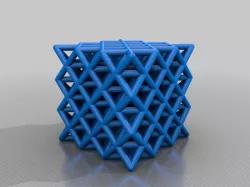 Octet-truss Cubic Cell Lattice Metamaterial Structure