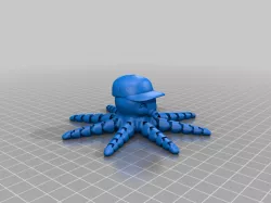 Octopus with baseball cap