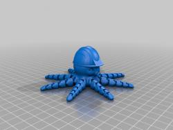 Octopus with hard hat