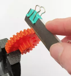 Parametric spur gear sanding tool