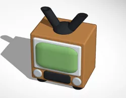 Retro TV pen holder