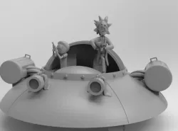 Rick and Morty on spaceship