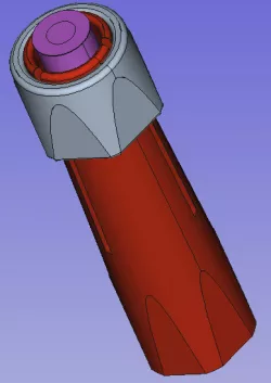 Round Chalk Holder (parametrized)