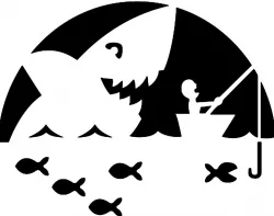 Shark stencil 3
