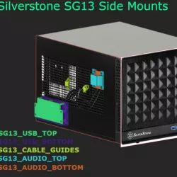 Silverstone SG-13 SUGO ITX PC Case Add On Mounts (USB Hub + Audio Adapter)