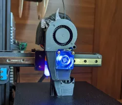 Slim and lightweight 3010/5015 fan and 3D-touch mounter for Kingroon KP3S