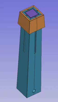 Squared Chalk Holder (parametrized)