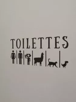 stickers toilet room // stickers pour toilettes