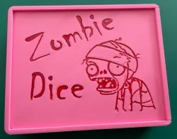 Zombie Dice Box, Dice Tray, and Tokens