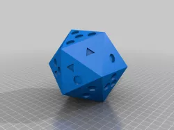 20 sided pipped (dotted) symbol dice