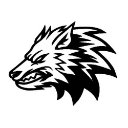 2D Wolf head