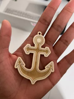 Anchor shaped keychain