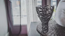Coral Orchid Vase