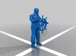 Fisherman with Ships Wheel