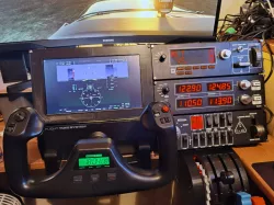 Flight Simulator screen mount on Saitek bracket