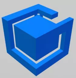Game Cube Logo - Keychain 