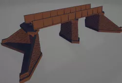 Girder Bridge with Shoes HO scale 