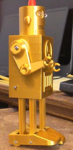 Heel - Toe walking robot with swinging arms.