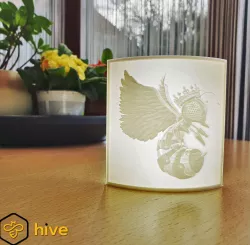 Hive Queen Bee lithophane