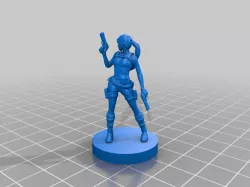 Lara Croft Miniature - 25mm Base