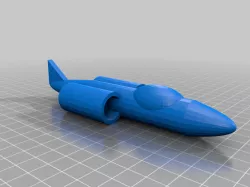 Low poly space ship 