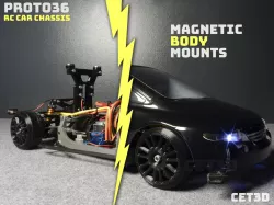 MAGNETIC BODY MOUNTS for PROTO36 RC Car Chassis