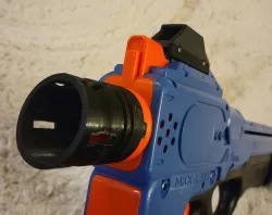 Nerf Rival Charger P90 Style Red Dot Sight and Muzzle Brake