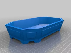 Octagonal Ornate Bonsai Pot With Attached Feet