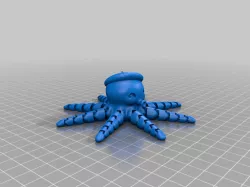 Octopus with painter hat thing