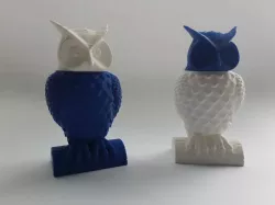 Owl statue geocache